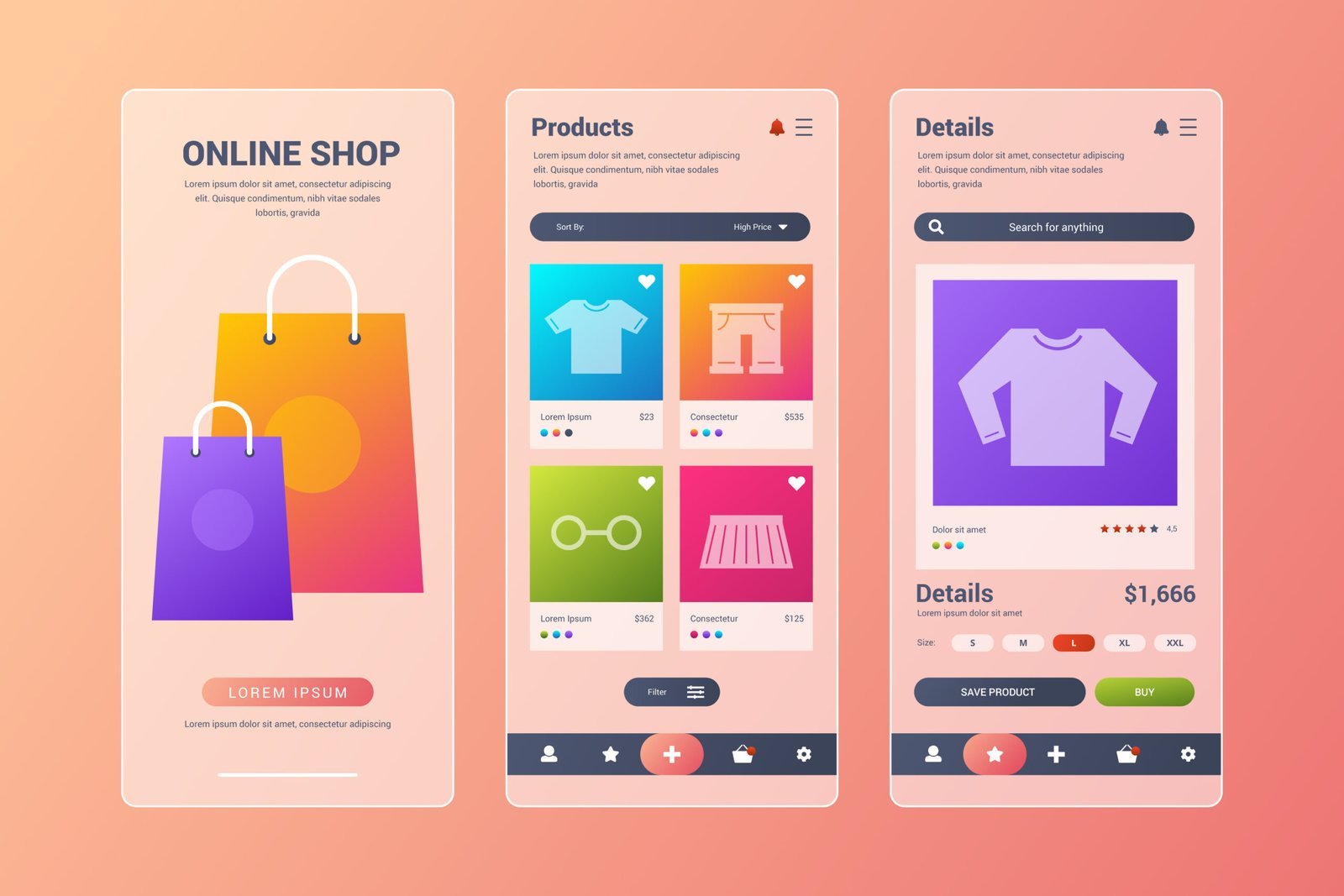 Full E-commerce Store UI (Desktop + Mobile interface)